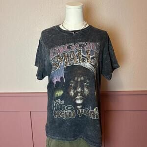 the notorious big grey graphic medium tee cotton grey washed